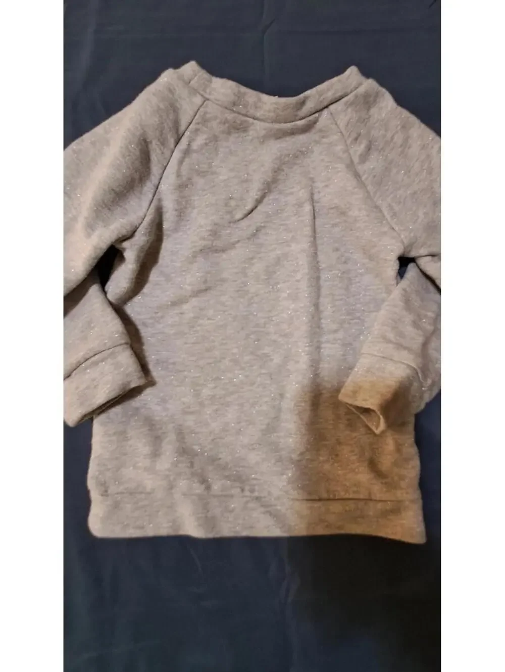 CARTERS GIRLS SIZE 3T‎ Grey Sweatshirt Glitter Long Sleeves